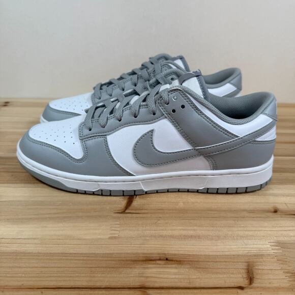 Nike Dunk Low Retro sneakers Mens 10 Light Smoke Grey White HF5441-105 NEW NIB - Picture 4 of 11